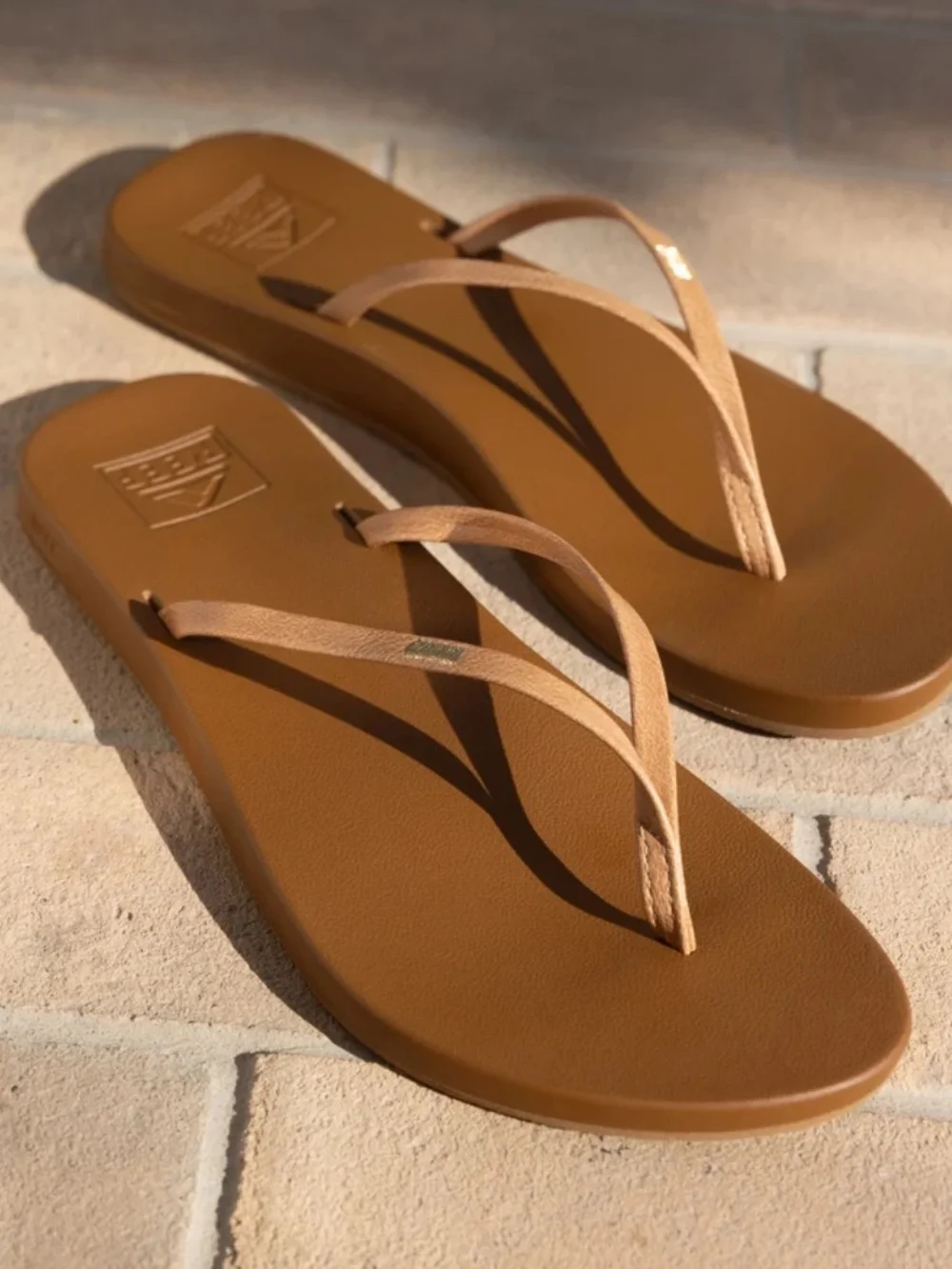 Reef Women's Slim Tan Flip Flops